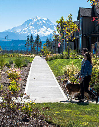 Tehaleh community surrounding Mt. Rainier in Bonney Lake, WA